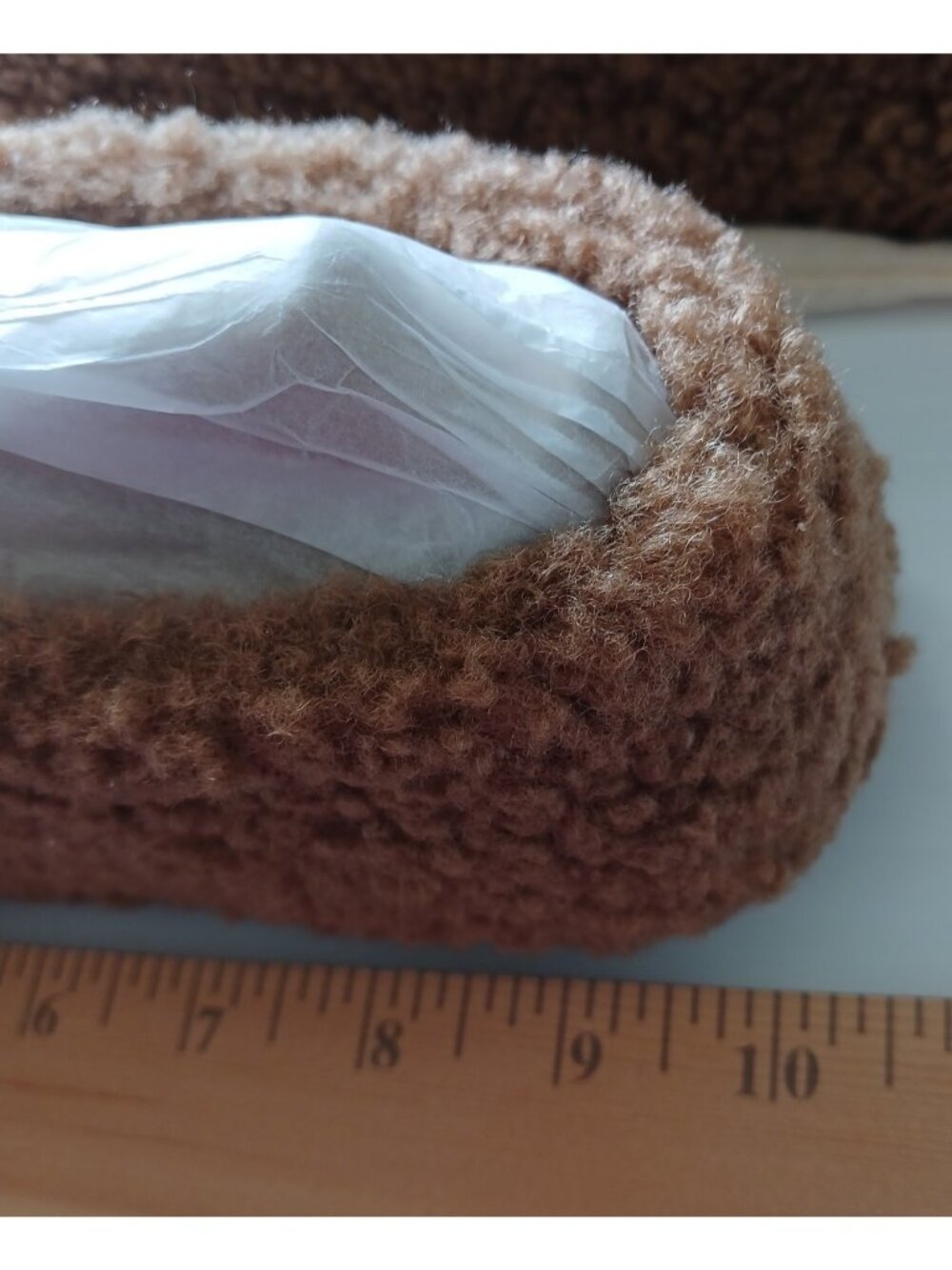 Bombas Sunday Slipper NEW Faux-Fur Sherpa Slip-On Mule Camel Women's 8 Dust Bag - Picture 6 of 7